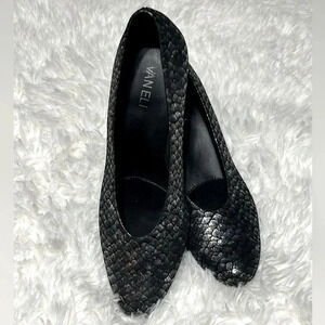 Van Eli | Black Snake Print Low Pump